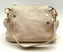 Hammitt Cream Spotted Pebbled Lea w/Signature Rivets "Bryant" Shoulder Bag