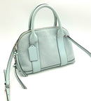 COACH Lt Blue Pebbled Lea Bleecker Mini Preston Satchel
