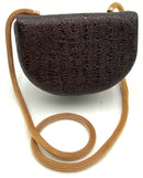 SONDRA ROBERTS Vintage Brn Reptile Mesh Chain Bag