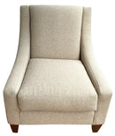 Club Chair with Tweed Linen Upholstery