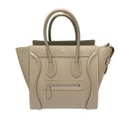 CELINE Souris Drummed Calfskin Micro Luggage Tote Bag