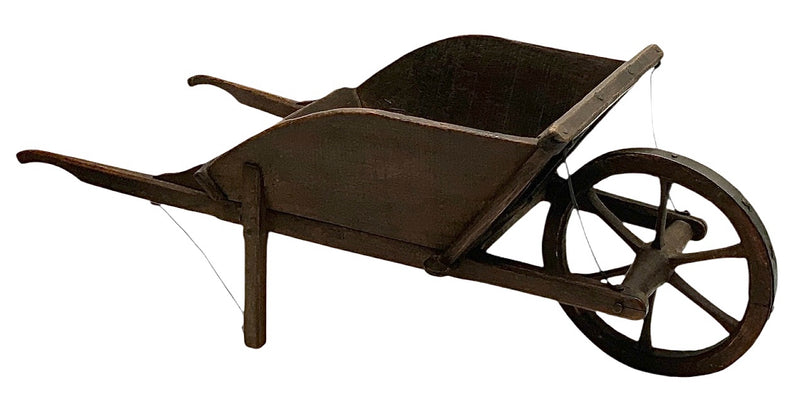 Vintage Mini Wood Wheelbarrow