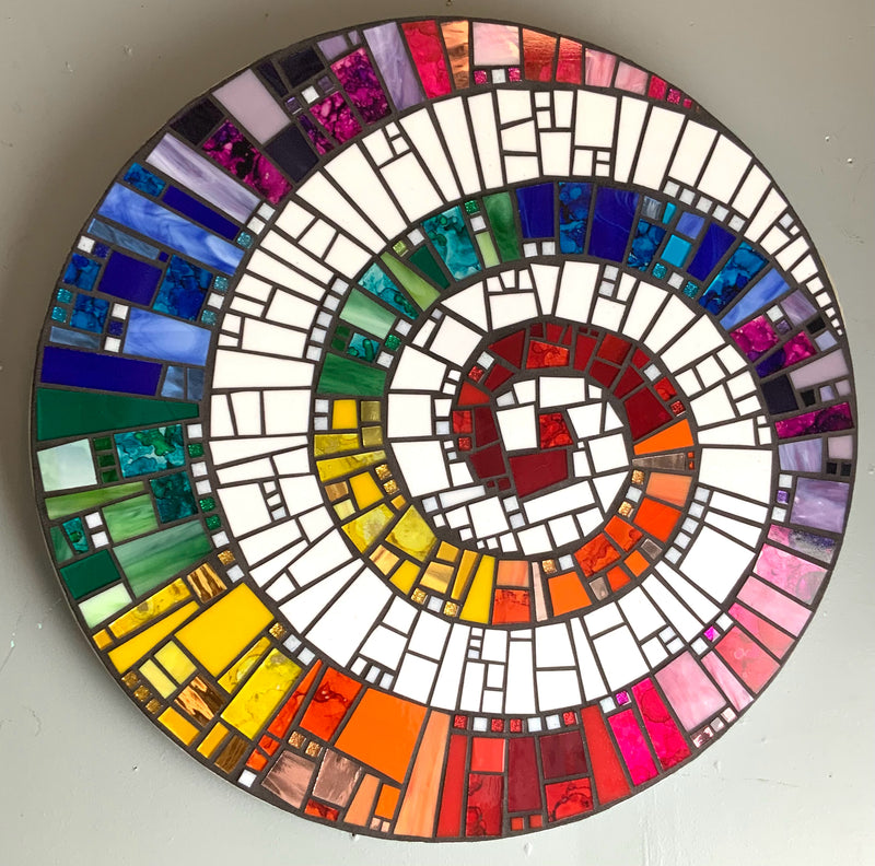 Green Banana Mosaic Co. Spiral Mosaic Artwork