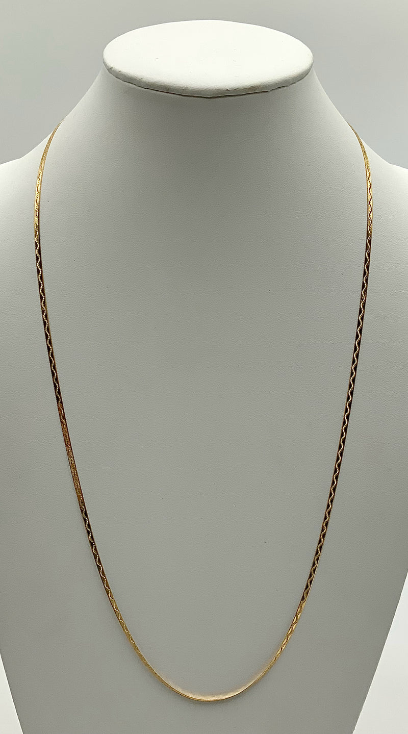 14kt Gold Textured Necklace