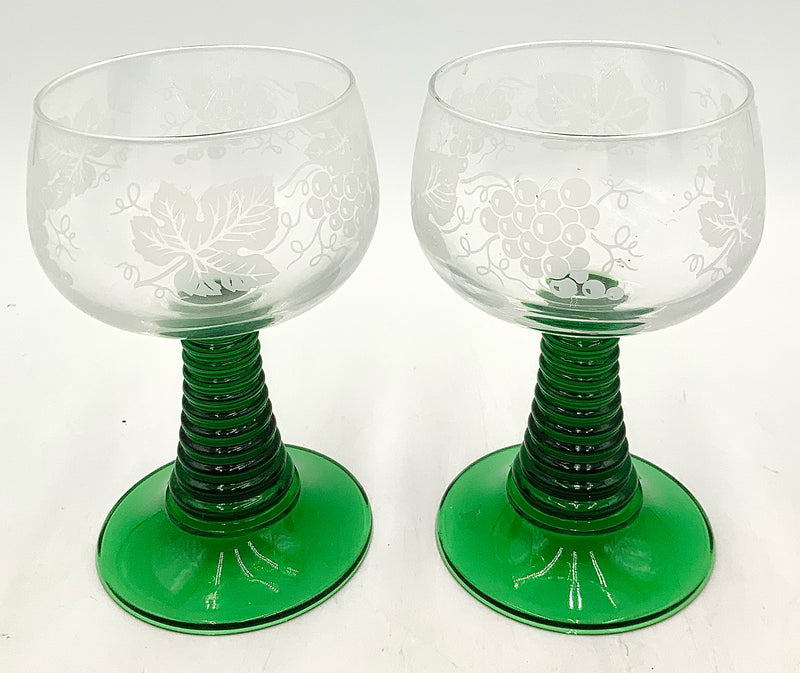 Set/6 Bockling Germany Beehive Stem Goblets