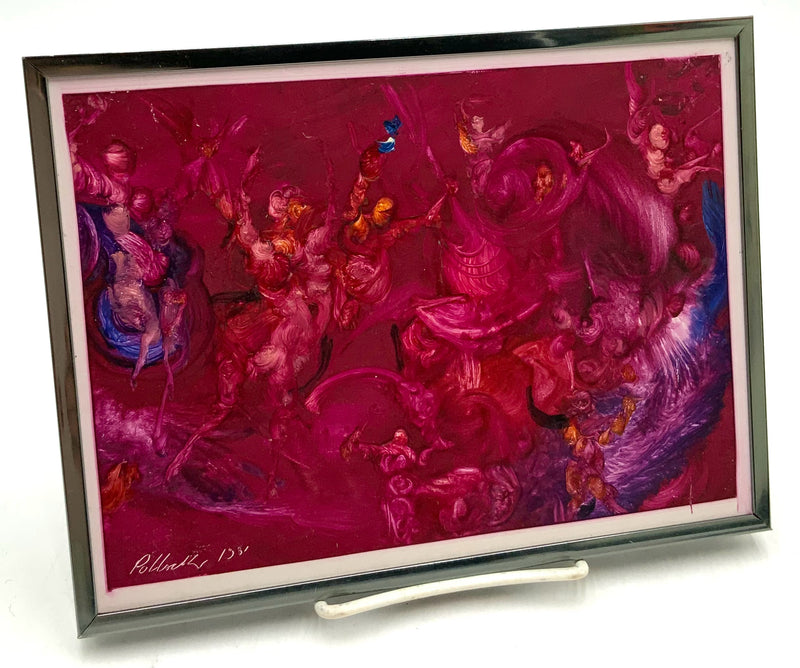 Vintage Reginald Pollack Mini Oil Abstract on Board