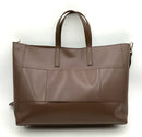 CALPAK Brown Vegan Leather Laptop Tote Bag