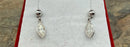 14kt Gold & Marquis Cut Diamond Dangle Earrings