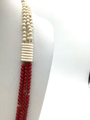 14kt Gold, Glass & Bone Beaded Necklace