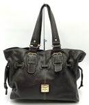 Dooney & Bourke Brown Pebbled Leather Chiara Satchel