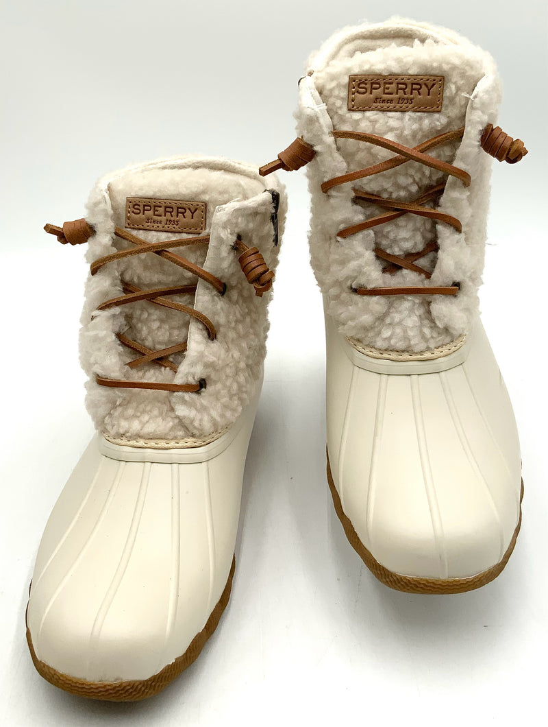 SPERRY Cream Fleece Lined "Syren Gulf"  Duck Boot 9