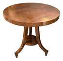Round Dark Wood Occasional Table