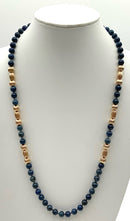 14kt Gold & Lapis Beaded Necklace