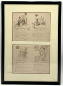 Pair of Vintage Invention of Printing Etchings