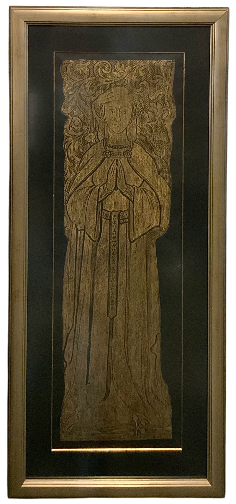 Pair of Framed Brass Rubbings