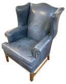 Ethan Allen Leather Wingback Chair