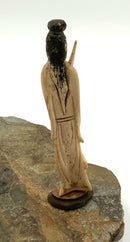 Antique Asian Carved Bone Woman Figure
