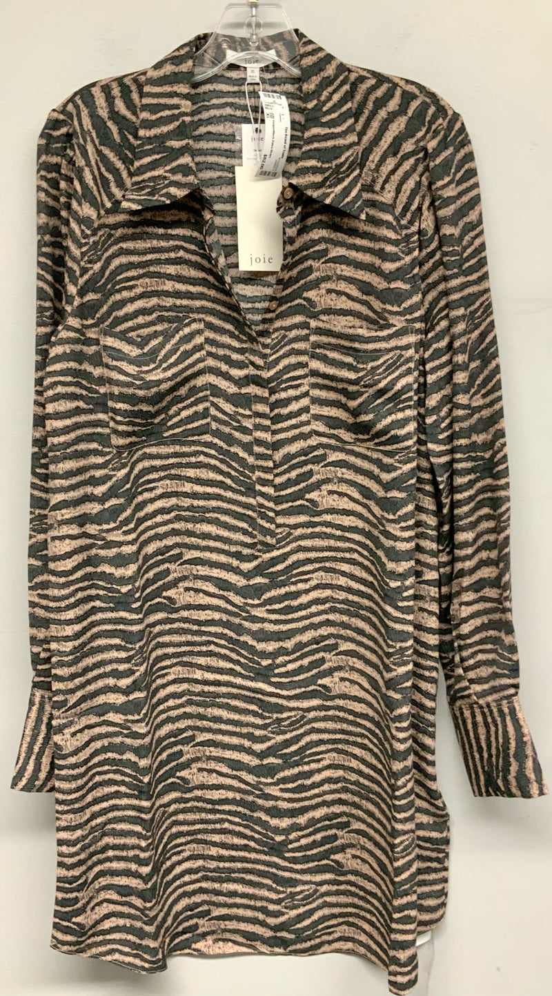 JOIE Ginger/Black Zebra Stripe "Talma" Dress