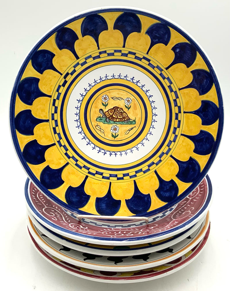 Set/5 Handpainted Deruta Pottery Plates