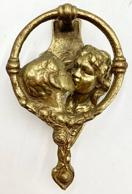 Brass Kissing Couple Door Knocker
