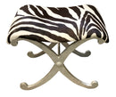 Stanley Silver Zebra Hide Stool