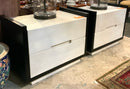 CB2 Beaufort Whitewashed Wood 2 Drawer Nightstand