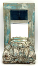 Small Tabletop Mirror With Distressed Finish