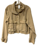 BLANKNYC Tan Acid Wash Cotton Twill Utility Jacket