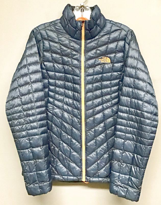 NORTH FACE Blue/Orange Quilted Puffer Thermoball Jacket