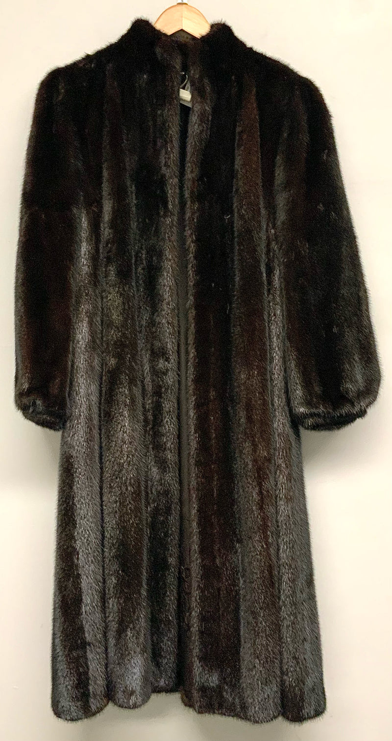 AVANTI Espresso Brown Ranched Mink Blackglama Fur Coat