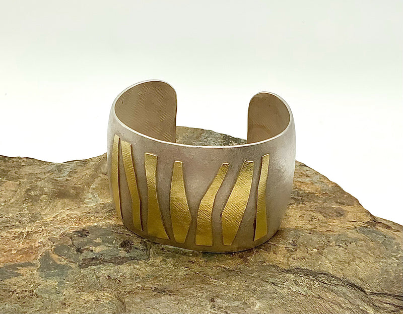 Lisa Ceccorulli 22kt Gold & Sterling Cuff Bracelet