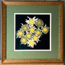 Signed Print of Daisies in Wood Frame