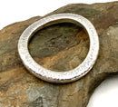 SIMON SEBBAG Sterling Hollow Hammered Bangle Bracelet