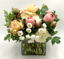 Faux Peony Floral Arrangment