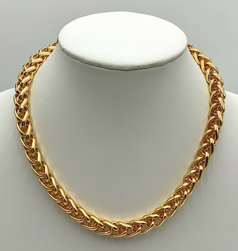 KARINE SULTAN Gold Plated Braided Link Collar Necklace