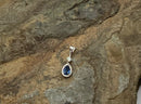 14kt White Gold, Montana Sapphire & Diamond Pendant