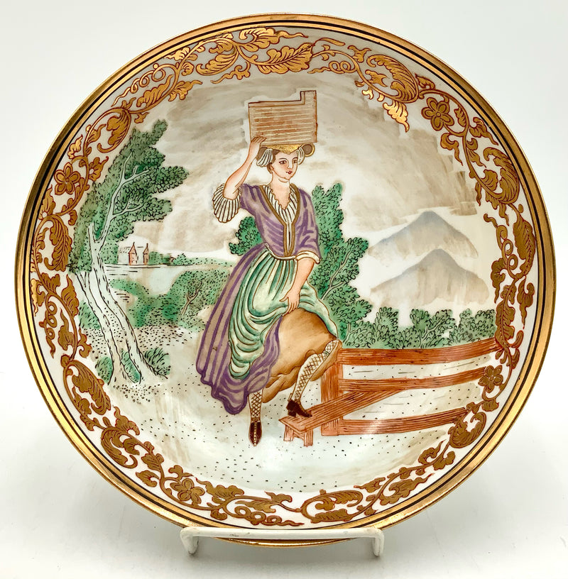 Victorian Porcelain Bowl With Naughty Design