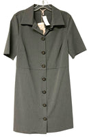 ESQUALO Grey w/Crystal Buttons S/S B/D Dress