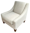 Club Chair with Tweed Linen Upholstery
