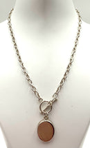 ATI Sterling Necklace w/Oval Pendant