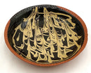 Marbled Slipware Redware Pie Plate