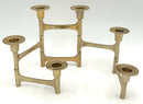 Mid Century Hinged Brass Candelabra