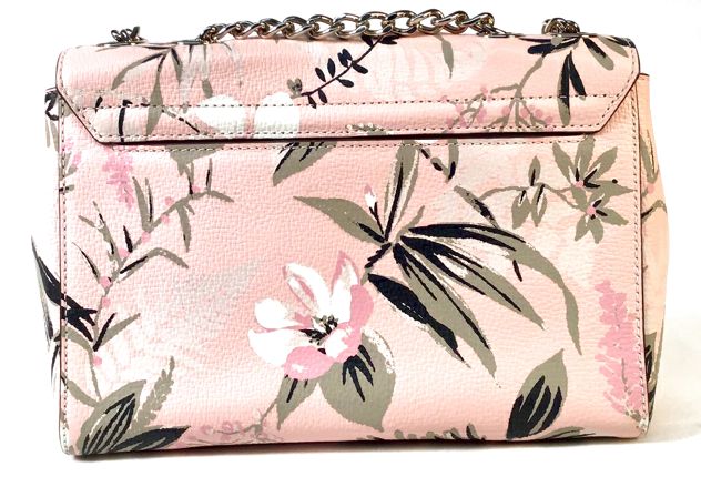 KATE SPADE Pink Floral Butterfly Leather Chain Bag