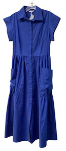 HINSON WU Royal Blue w/Front Pockets S/S B/D Dress