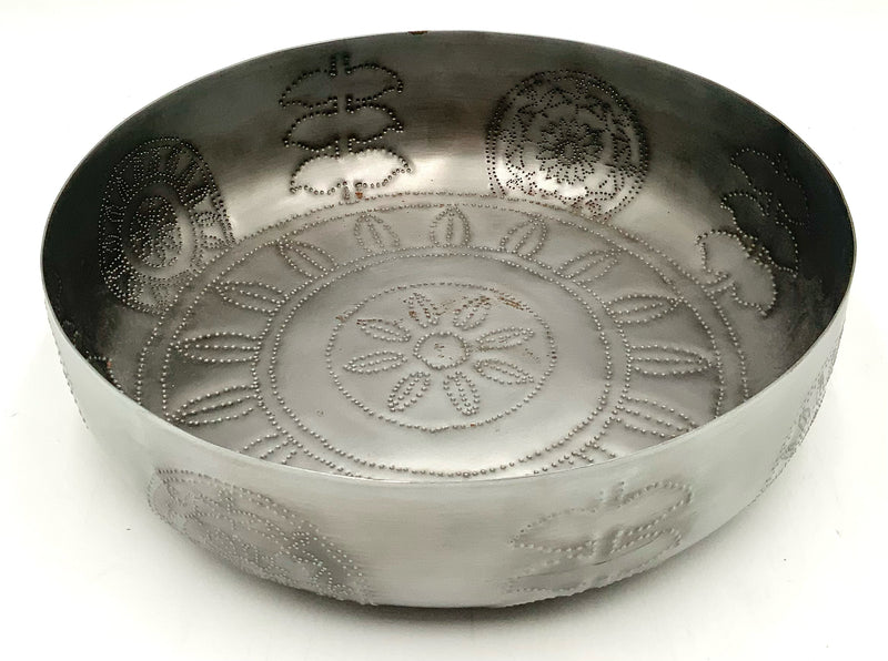 Crate & Barrel Pierced Tin Bowl