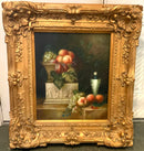 Oil on Canvas of Still Life in Ornate Gold Frame