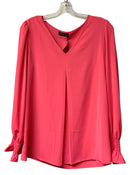 FUNLINGO Hot Pink V-Neck Smocked Cuff L/S Top