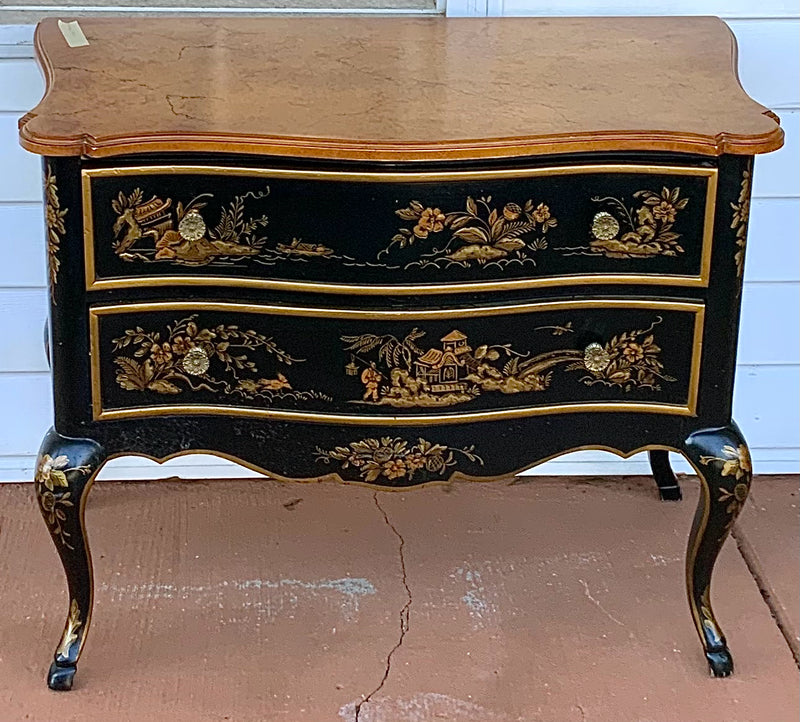 Vintage Drexel Two Drawer Chinoiserie Occasional Table