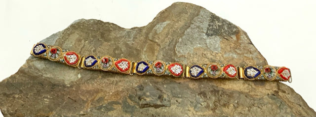 Vintage Venetian Micro Mosaic Link Bracelet