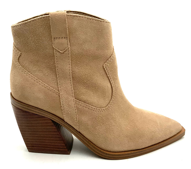 VINCE CAMUTO Sand Suede Gredile Western Ankle Boots 8